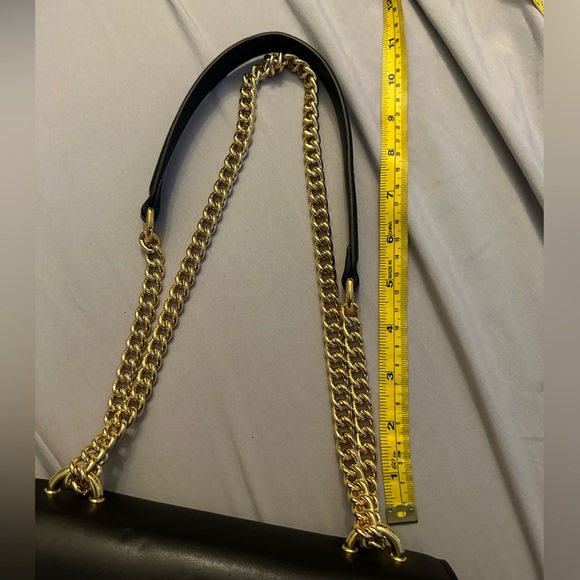 JW PEI Bag - Envelope Chain Crossbody - Black with Gold Hardware - Vegan Leather - Picture 15 of 15